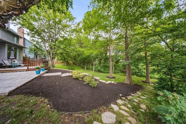 8102 W 153rd St, Overland Park, KS 66223 - view of yard featuring a wooden deck