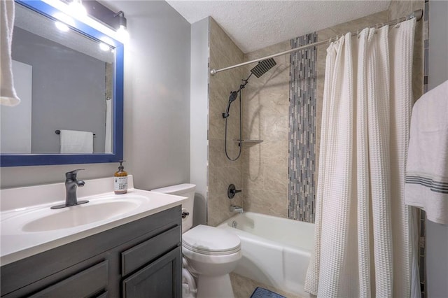 2406 Alabama St Unit 9D, Lawrence, KS 66046 - full bathroom with shower / tub combo, vanity, and a textured ceiling