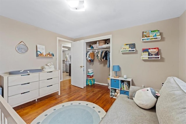 8700 Independence Ave, Kansas City, MO 64125 - bedroom with wood finished floors and a closet
