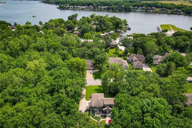 8 Apache Dr, Lake Winnebago, MO 64034 - aerial view of residential area featuring a large body of water