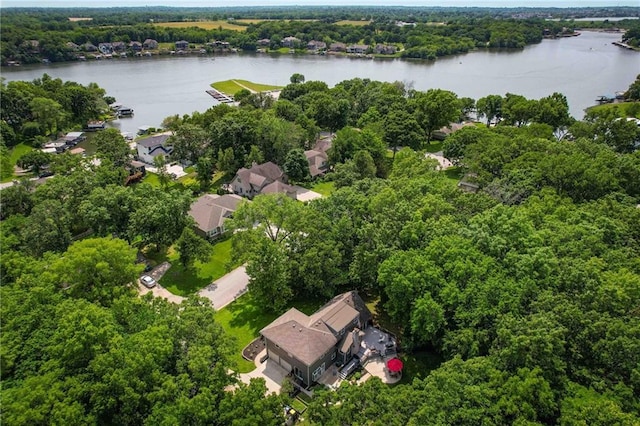 8 Apache Dr, Lake Winnebago, MO 64034 - bird's eye view of a large body of water and a forest