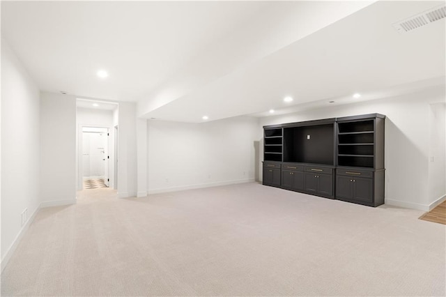 18568 W 180th Ct, Olathe, KS 66062 - basement featuring recessed lighting, light colored carpet, and baseboards