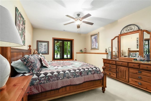 1672 N 1st Rd, Baldwin City, KS 66006 - carpeted bedroom with a ceiling fan