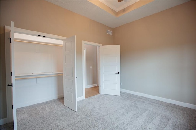 19079 Millstone Ter, Saint Joseph, MO 64505 - unfurnished bedroom with carpet, baseboards, a closet, and ornamental molding