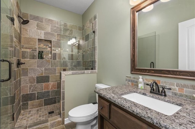 8909 SE 1st St, Blue Springs, MO 64064 - full bathroom featuring toilet, vanity, and tiled shower