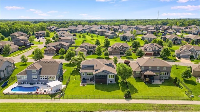 8909 SE 1st St, Blue Springs, MO 64064 - aerial perspective of suburban area featuring a pool