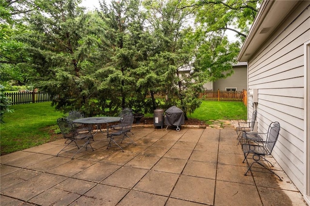 2101 Riviera Dr, Lawrence, KS 66047 - view of patio with area for grilling and outdoor dining area