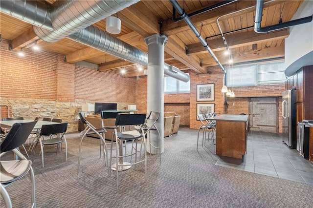 712 Broadway Blvd Unit 607, Kansas City, MO 64105 - view of patio / terrace with outdoor dining space and a fireplace