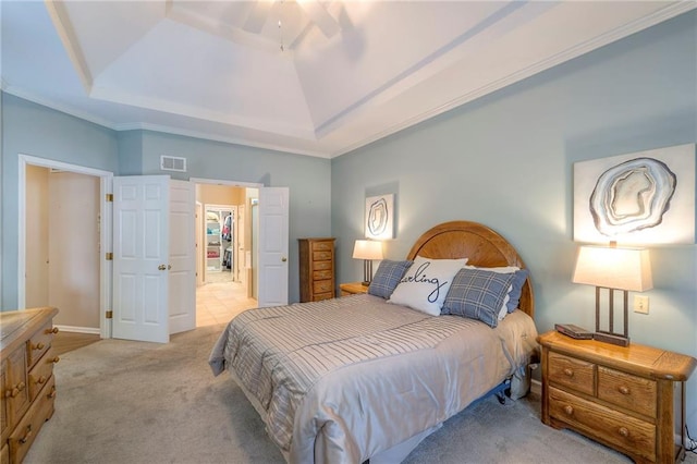 7904 W 153rd Ter, Overland Park, KS 66223 - carpeted bedroom with a tray ceiling