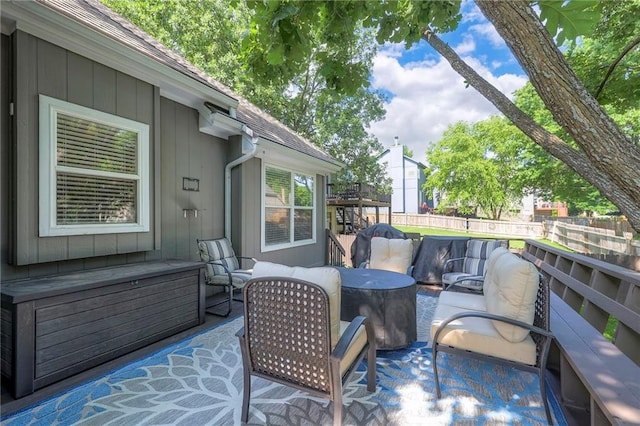 7904 W 153rd Ter, Overland Park, KS 66223 - view of patio featuring outdoor lounge area