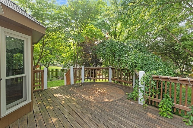 2432 SE 6th St, Lees Summit, MO 64063 - wooden terrace featuring view of wooded area