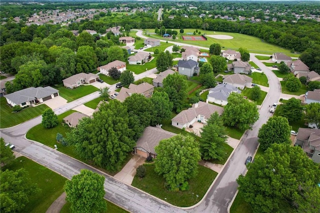 110 Cherokee Ln, Lake Winnebago, MO 64034 - aerial view of property and surrounding area with nearby suburban area