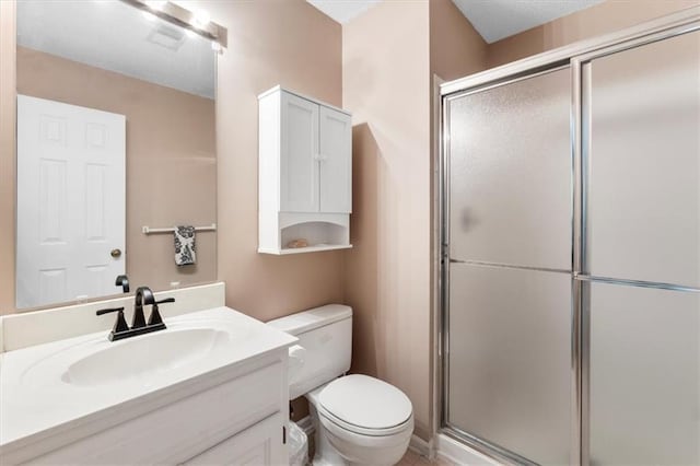 12806 Goddard Ave, Overland Park, KS 66213 - full bathroom featuring a stall shower, toilet, and vanity