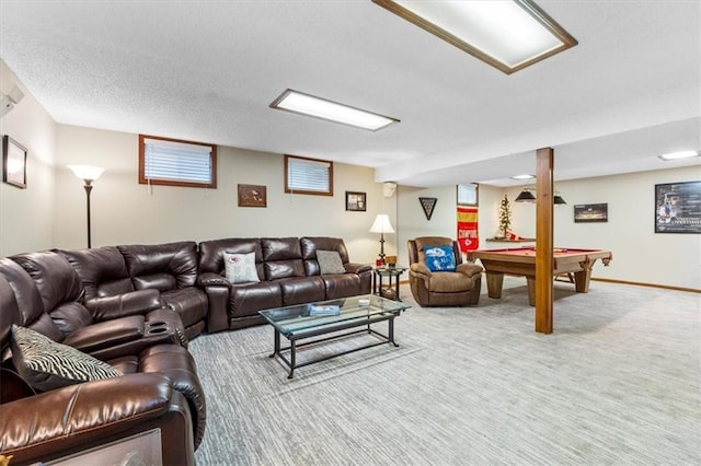 12806 Goddard Ave, Overland Park, KS 66213 - living room featuring carpet flooring and billiards table