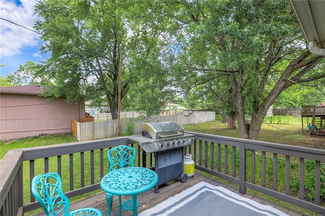 606 W Smith St, Spring Hill, KS 66083 - deck featuring grilling area