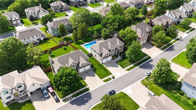3832 SW Boulder Dr, Lees Summit, MO 64082 - aerial perspective of suburban area featuring a pool