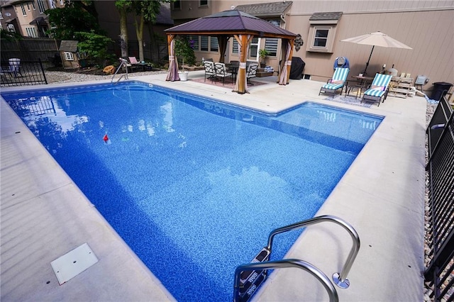 3832 SW Boulder Dr, Lees Summit, MO 64082 - view of pool featuring a gazebo and a patio area