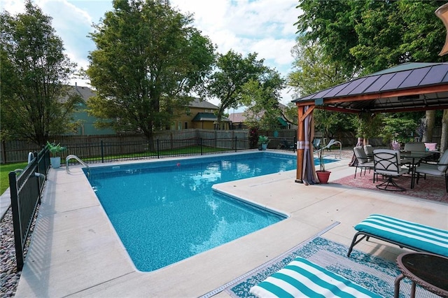 3832 SW Boulder Dr, Lees Summit, MO 64082 - view of pool featuring a gazebo, a fenced backyard, and a patio area
