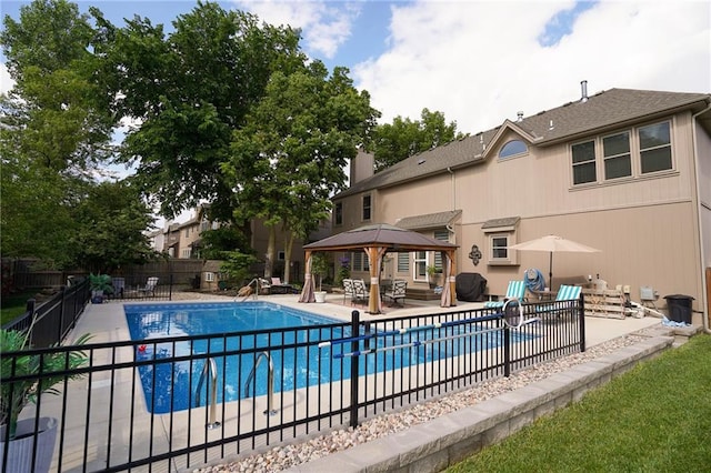 3832 SW Boulder Dr, Lees Summit, MO 64082 - community pool featuring a gazebo and a patio area