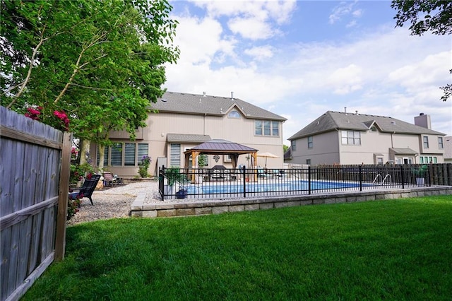 3832 SW Boulder Dr, Lees Summit, MO 64082 - back of house featuring a gazebo and a patio