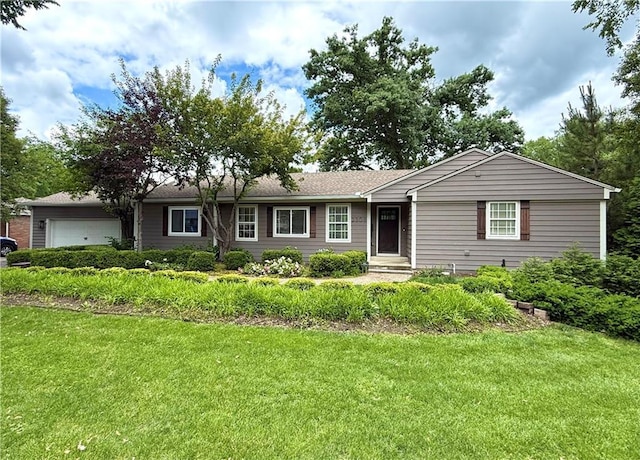 2308 W 95th St, Leawood, KS 66206 - single story home featuring a front yard and an attached garage