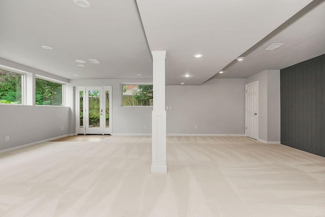 2308 W 95th St, Leawood, KS 66206 - basement featuring light carpet and recessed lighting