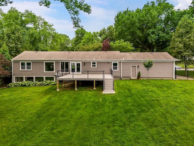 2308 W 95th St, Leawood, KS 66206 - back of house with a wooden deck