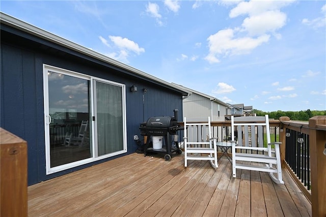 1905 Eagle Dr, Harrisonville, MO 64701 - wooden terrace featuring a grill