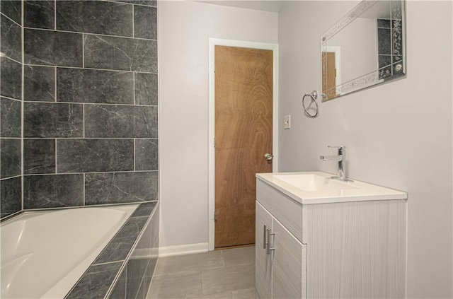 2917 N 83rd Ter, Kansas City, KS 66109 - full bath with baseboards, vanity, and tile patterned floors