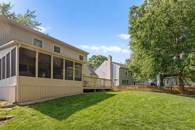 9327 Tomashaw Ln, Lenexa, KS 66219 - view of yard featuring a sunroom