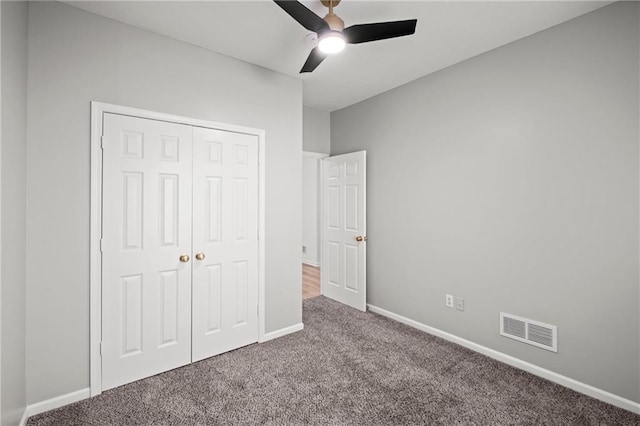 1932 N 80th Ct, Kansas City, KS 66112 - unfurnished bedroom with carpet floors, a closet, and a ceiling fan