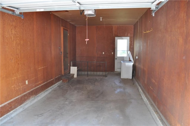 913 N Maple St, Stanberry, MO 64489 - garage featuring wooden walls