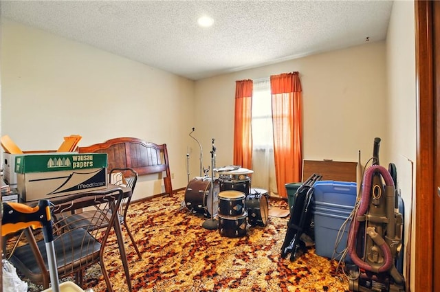 4613 SE Atchison Rd, Lathrop, MO 64465 - bedroom featuring carpet and a textured ceiling