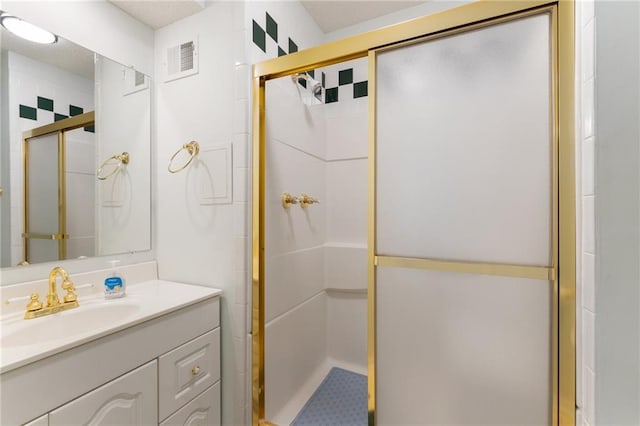 12484 S Hallet St, Olathe, KS 66062 - bathroom featuring a stall shower and vanity