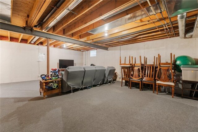 12484 S Hallet St, Olathe, KS 66062 - below grade area featuring carpet