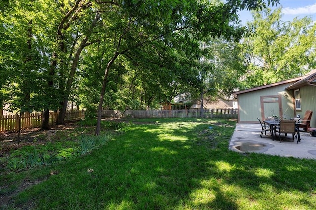 12484 S Hallet St, Olathe, KS 66062 - view of yard with a patio area