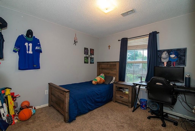 4737 Lone Elm St, Shawnee, KS 66226 - carpeted bedroom featuring a textured ceiling and an office area
