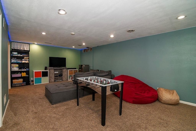 4737 Lone Elm St, Shawnee, KS 66226 - rec room with carpet, recessed lighting, and baseboards