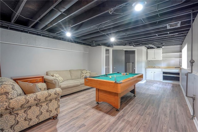 21614 W 72nd St, Shawnee, KS 66218 - game room with billiards table and light wood finished floors