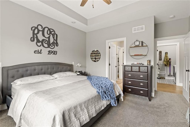 481 Olive Ct, Warrensburg, MO 64093 - bedroom with carpet floors and a ceiling fan