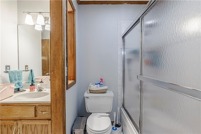 516 S St, Grain Valley, MO 64029 - full bath featuring vanity and combined bath / shower with glass door