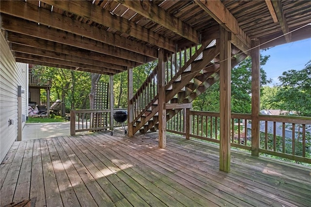 446 Hithergreen Dr, Lansing, KS 66043 - deck featuring stairs