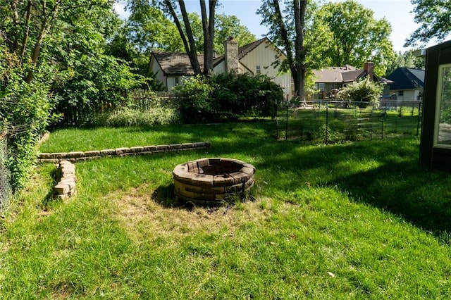 1504 SW 9th St, Lees Summit, MO 64081 - view of yard with a fire pit