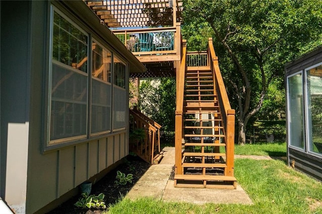 1504 SW 9th St, Lees Summit, MO 64081 - view of playground with stairway and a deck