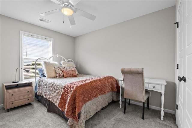 19714 W 197th Ct, Spring Hill, KS 66083 - bedroom with light colored carpet, baseboards, and ceiling fan