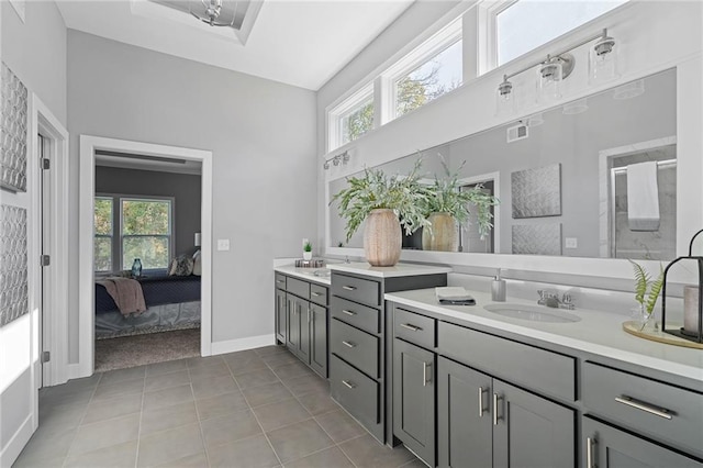 19433 W 114th Ter, Olathe, KS 66061 - ensuite bathroom featuring vanity, plenty of natural light, and a stall shower