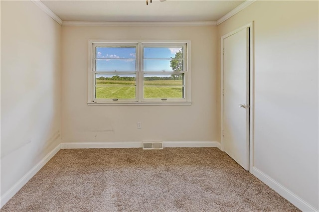 739 SW 700th Rd, Holden, MO 64040 - carpeted spare room featuring ornamental molding and baseboards