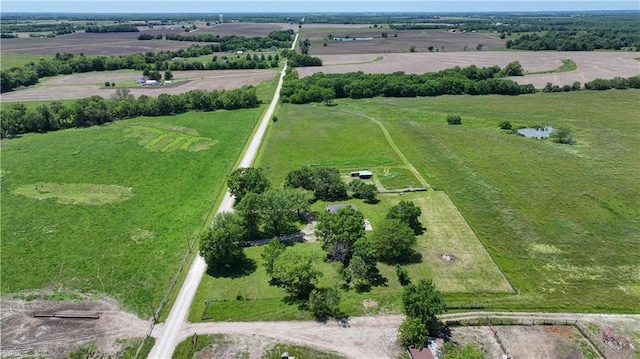 739 SW 700th Rd, Holden, MO 64040 - aerial overview of property's location with rural landscape and agricultural land