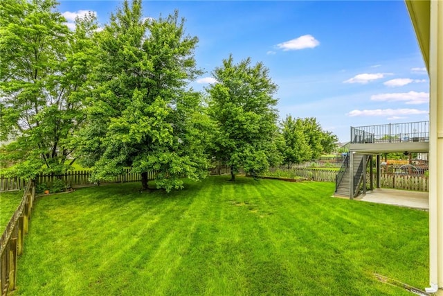 2420 SW Golden Eagle Rd, Lees Summit, MO 64082 - view of yard featuring stairway and a patio area
