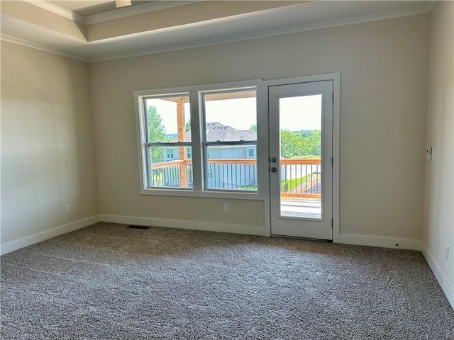 5858 Mccormick Dr, Shawnee, KS 66226 - empty room with ornamental molding, carpet, and baseboards